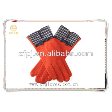 Lady winter fashion soft wool glove manufacturing